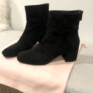 Kenneth Cole NYC Eryc Black Suede Ankle Boots
